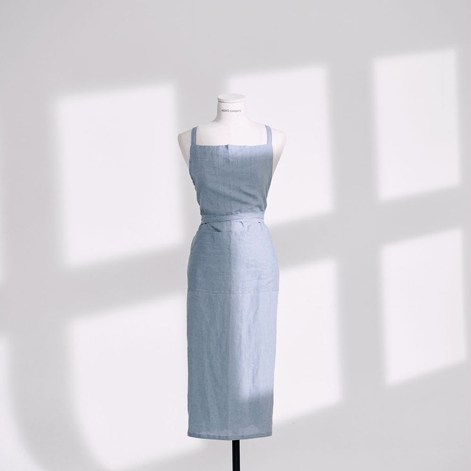 챕터원,[Spring fabric collection, 10%] 프리미엄 린넨 에이프런_그레이시 오션블루