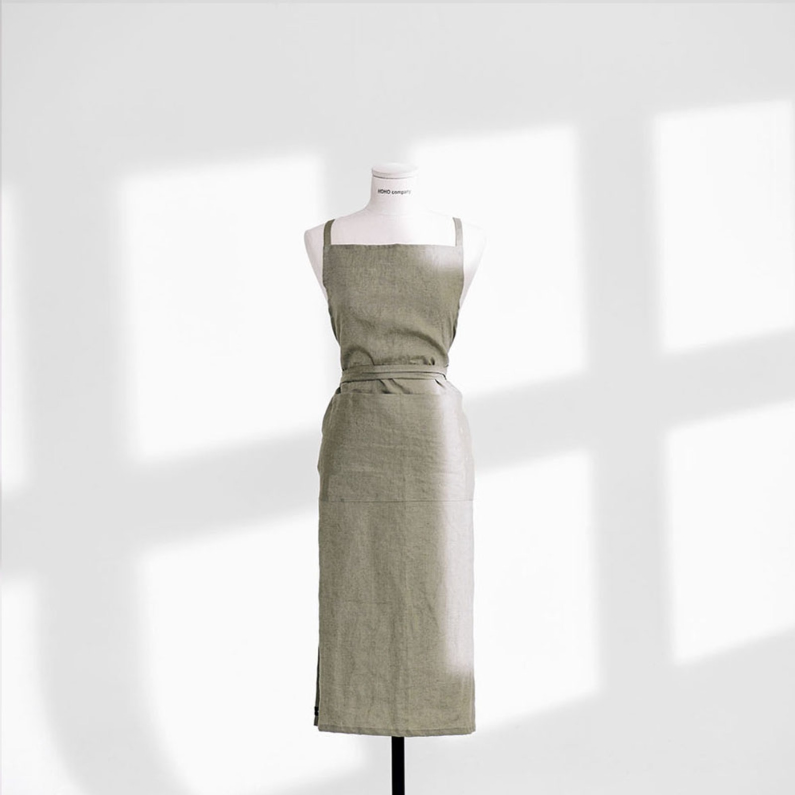 챕터원,[Spring fabric collection, 10%] 프리미엄 린넨 에이프런_파스텔 카키