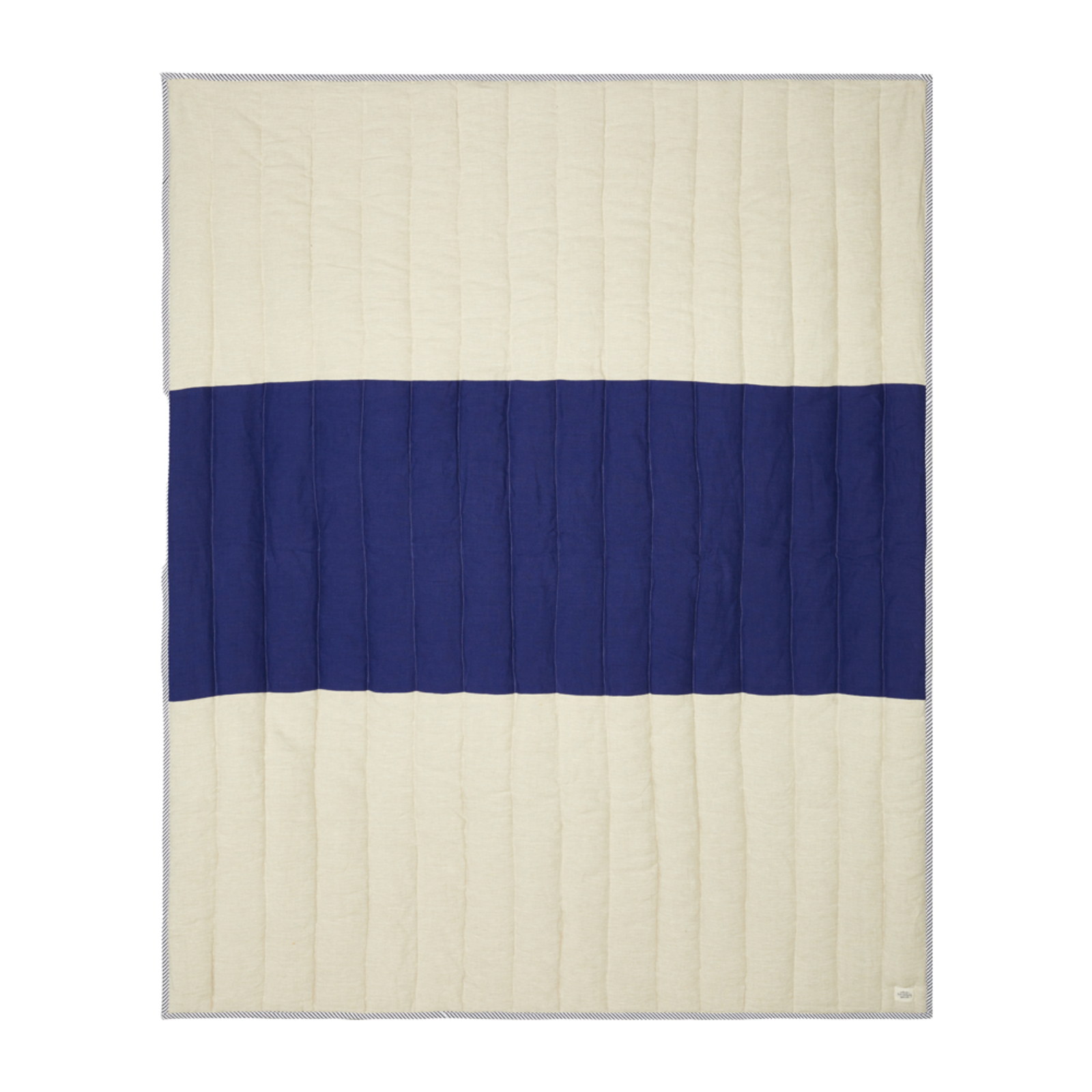 챕터원,[Spring fabric collection, 10%] 린넨 스트라이프 블랭킷 - 내추럴 / 블루
